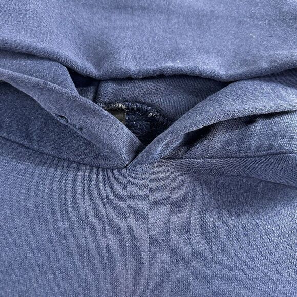 Vintage Notre Dame Hoodie Mens XL Blue Made in USA Grunge‎ Distress Football - Picture 5 of 12